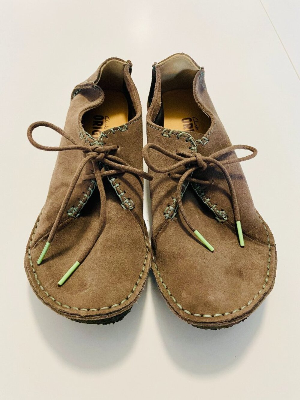*RARE* Discontinued Clarks Originals 'Faraway' Field Oxford Suede Shoes in Flint